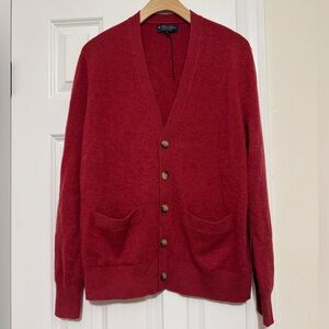 Brooks Brothers Deep Red Cardigan Sweater